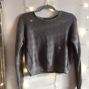 Grey knit sweater